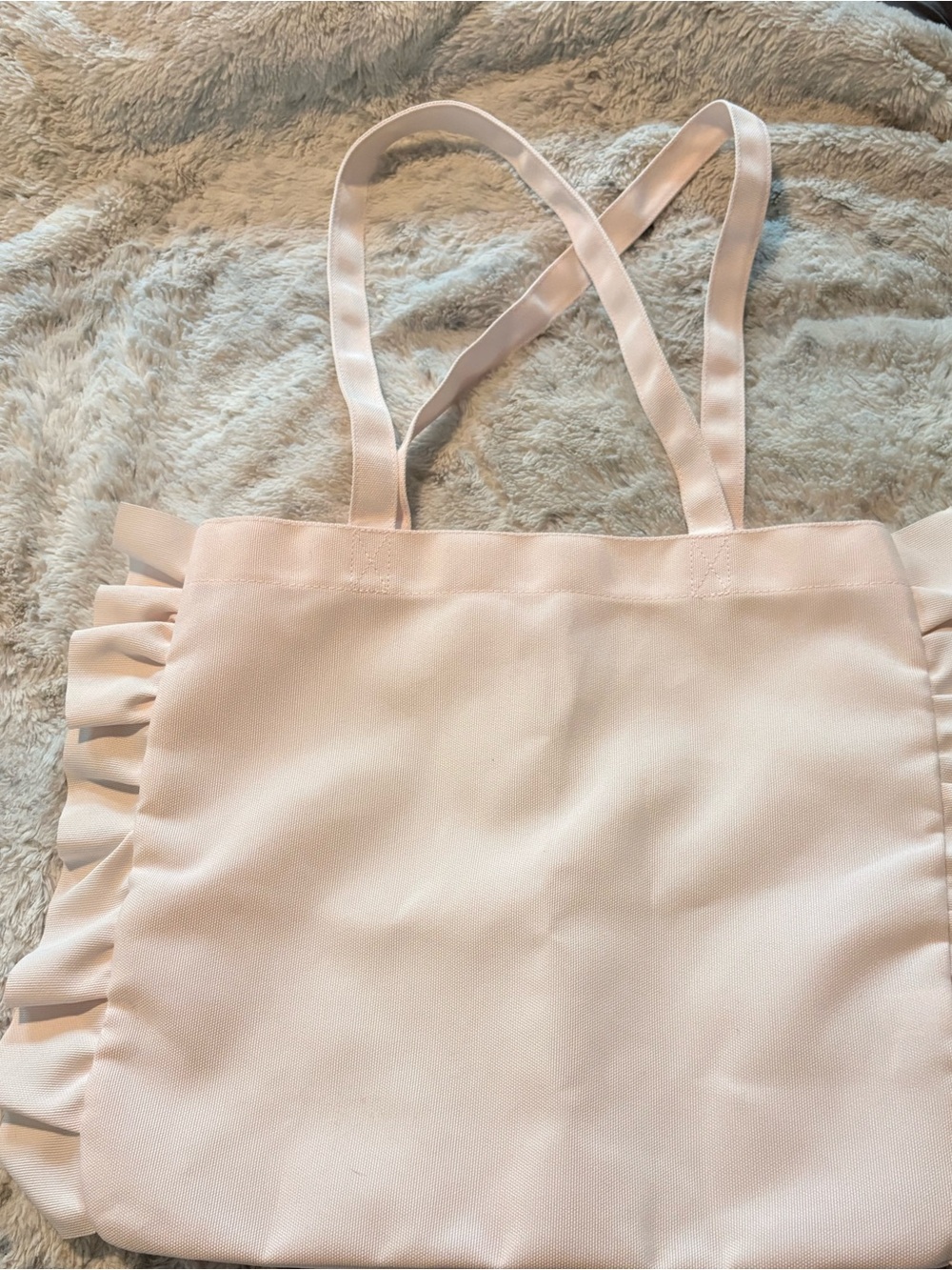 Bath & Body Works Light Pink Ruffle Tote - Picture 2 of 4